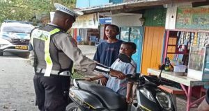 KRYD, Satuan Lalu Lintas Polres Waropen Jaring 55 Pelanggar Di Pertigaan Ronggaiwa