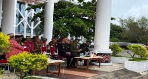 Waka Polres Landak Hadiri Apel Hari Lahirnya Pancasila di Kantor Bupati