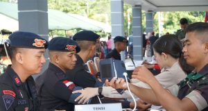 Satbrimob Polda Kalbar Berpartisipasi Donor Darah Dalam Rangka HUT Alumni Akabri 1994