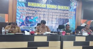 Dinas Kepemudaan Olah Raga dan Pariwisata Kabupaten Pringsewu Gelar Bimtek Kepeloporan Pemuda Anti Penyalahgunaan Narkotika
