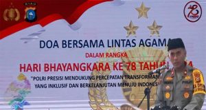 Waka Polres Indragiri Hilir Pimpin Doa Bersama Lintas Agama dalam Rangka Hari Bhayangkara ke-78
