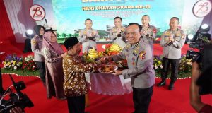 SSDM Polri Gelar Bakti Sosial Dalam Rangka Hari Bhayangkara ke-78 di Lahan Pusat Pembinaan SDM UNGGUL Polri