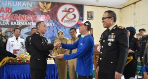 Satbrimob Polda Kalbar Bersama Satuan Kewilayahan Melaksanakan Acara Syukuran Dalam Rangka Hari Bhayangkara Ke-78