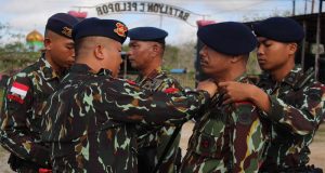 Satbrimob Polda Kalbar Gelar Upacara Kenaikan Pangkat Personil