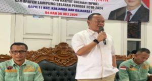 Ketua DPRD Lampung Selatan : tujuan dari sosper tersebut bertujuan untuk memberikan imbauan dan pengetahuan tentang perlindungan masyarakat