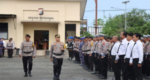 Polres Nabire melaksanakan Apel Gelar Pasukan dalam Rangka Operasi Patuh Cartenz – 2024