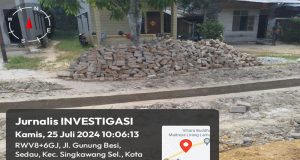 Sangat Tidak Menghargai : Proyek Aspirasi Dewan DPRD Kota Singkawang Dibongkar Oleh Oknum Berinisial “Ah” yang Berlokasi di Jl. Lebih Baik RT 049/RW 008 Kel. Sedau Kec. Singkawang Selatan