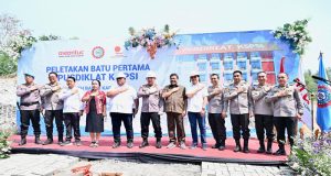 Kapolri Laksanakan Peletakan Batu Pertama Pembangunan Gedung Pusdiklat SPSI di Kawasan Jatiluhur Kab. Purwakarta