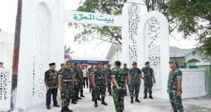 Resmikan Masjid Baitul Izzah, Pangdam XII/Tpr Harap Semakin Kuatkan Nilai Ibadah Keluarga Besar Yonif 631/Atg