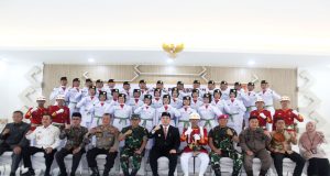 Danyonif 9 Marinir Menghadiri Pengukuhan Paskibraka Kabupaten Pesawaran