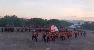 Semarak HUT ke – 79 RI, Kapolres Irup Taptu dan Pawai Obor di Talaud