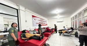 Sambut HUT Polwan ke-76, Polwan Polda Kalbar Gelar Donor Darah