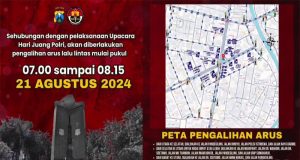 Begini Rekayasa Lalu Lintas Saat Upacara Hari Juang Polri di Surabaya