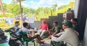 Jelang Purna Tugas Anggota Satgas TMMD Ke 121 Kodim 1210/Landak Komsos Jaga Dan Peliharaan Hasil Program TMMD