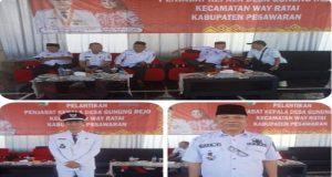 Sah Eri Pribadi Putra Di Lantik Pj Gunung Rejo