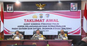 Audit Kinerja Itwasum Polri di Polda Sulteng, Kapolda : Wujudkan Tata Kelola Pemerintahan yang Baik dan Bersih