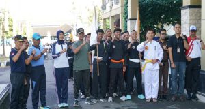 Bupati Gunungkidul, Sunaryanta, memimpin apel Peringatan Hari Olahraga Nasional (Haornas) ke-41 yang digelar di Alun-Alun Kota Wonosari