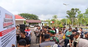 Kapolres Beltim Ikuti Apel Siaga Dan Deklarasi Pemilu Damai