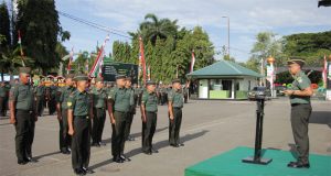 103 Prajurit Kodim 0101/KBA Naik Pangkat : Dandim 0101/KBA Dorong Peningkatan Dedikasi dan Tanggung Jawab