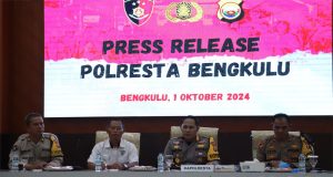 Meresahkan 35 Anggota Geng Motor diamankan Polresta Bengkulu