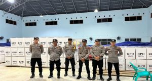 Polres Beltim Terus Amankan Gudang Logistik KPU Belitung Timur