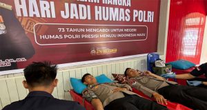 Polda Sulteng Gelar Donor Darah Peringati HUT Ke-73 Humas Polri