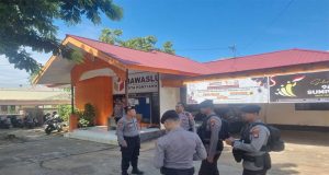 Anggota Enggang Polresta Pontianak Laksanakan Patroli Sambangi Kantor Bawaslu Kota Pontianak