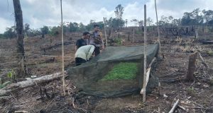 Bhabinkamtibmas Desa Mentonyek Sambangi Petani Dukung Ketahanan Pangan Nasional