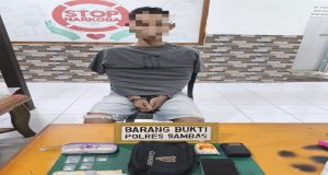 Pengedar Narkotika Diamankan di Sambas, Polisi Sita 5 Paket Shabu