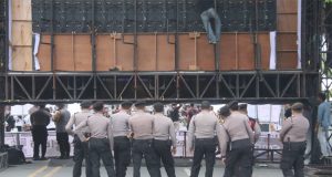 Ikhlas Melayani, Ratusan Personel Satgas OMPT Amankan Fearless Run Relawan BERANI Menang