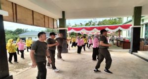 Jaga Kebugaran, Kodim 1209/ Bky Gelar Senam bersama Prajurit dan Ibu Persit