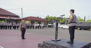 Kapolres Pidie Pimpin Ucapara Kenaikan Pangkat Pengabdian Personel Polres Pidie