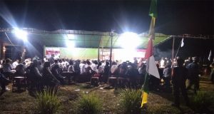 Pengamanan Kampanye Paslon Walikota Singkawang Nomor Urut 01 di Sanggau Kulor Berjalan Kondusif