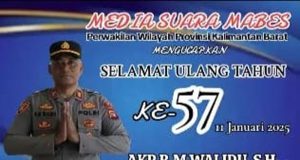 Selamat Ulang Tahun Ke-57 Kapolsek Singkawang Selatan AKP R.M Walidu, S.H