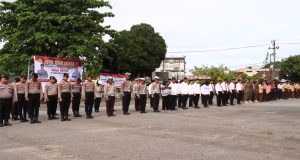 Kapolres Belitung Pimpin Apel Deklarasi Penolakan Aktivitas Geng Motor di Kabupaten Belitung