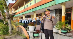 Kapolres Belitung Berikan Himbauan Stop Geng Motor dan Stop Bullying di SMP Negeri 1 Tanjungpandan