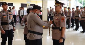 Kapolres Beltim Pimpin Upacara Penyerahan Jabatan Wakapolres Beltim