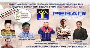 DPN Peradi Siap Dukung Diklat Profesi Paralegal RHI, Utus 2 Orang Narasumber