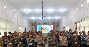 Kapolres Humbahas Pimpin Penandatanganan Pakta Integritas Penerimaan Polri 2025