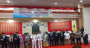 DPRD Tanggamus Gelar Rapat Paripurna Istimewa Mendengar Sambutan Perdana Bupati Terpilih