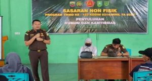 Kodim 0314/Inhil Gelar Penyuluhan Hukum dan Kamtibmas dalam Rangka TMMD ke-123