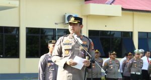 Kapolres Belitung Pimpin Apel Deklarasi Pembubaran Perang Sarung di Wilayah Kabupaten Belitung