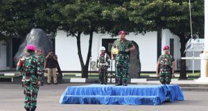 Danpasmar 1 Pimpin Prajuritnya Ikuti Apel Khusus Serentak Komandan Korps Marinir