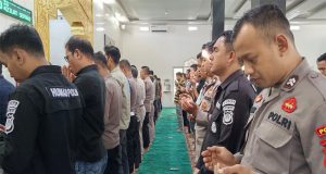 Polda Sulteng Gelar Shalat Ghoib Untuk Tiga Anggota Polri Yang Gugur di Way Kanan Lampung