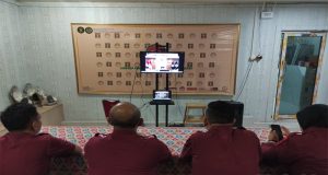 Semangat Baru Pasca Idul Fitri, Lapas Pekanbaru Ikuti Halal Bihalal Bersama Dirjenpas