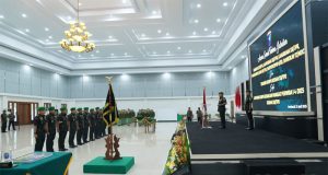 Pangdam XII/Tpr Pimpin Sertijab Sejumlah Pejabat dan Laporan Korps Kenaikan Pangkat Perwira 1 April 2025
