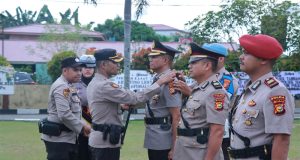 Kapolres Kampar Pimpin Sertijab Kasat Reskrim, Kasat Lantas, Kapolsek Siak Hulu dan Kapolsek Tambang