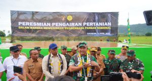 Kasad Didampingi Pangdam lll Silwangi Bersama Wamentan Resmikan Sarana Pengairan Padi