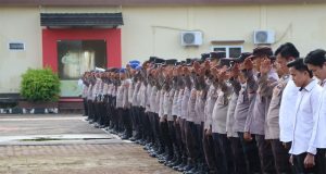 Atensi Kapolda Kep. Babel, Waka Polres Beltim Sampaikan Dalan Apel Jam Pimpinan