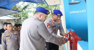 Kapolres Beltim Resmikan Pos Pemantau Sat Polairud Di Pelabuhan Nelayan Pering Kelapa Kampit